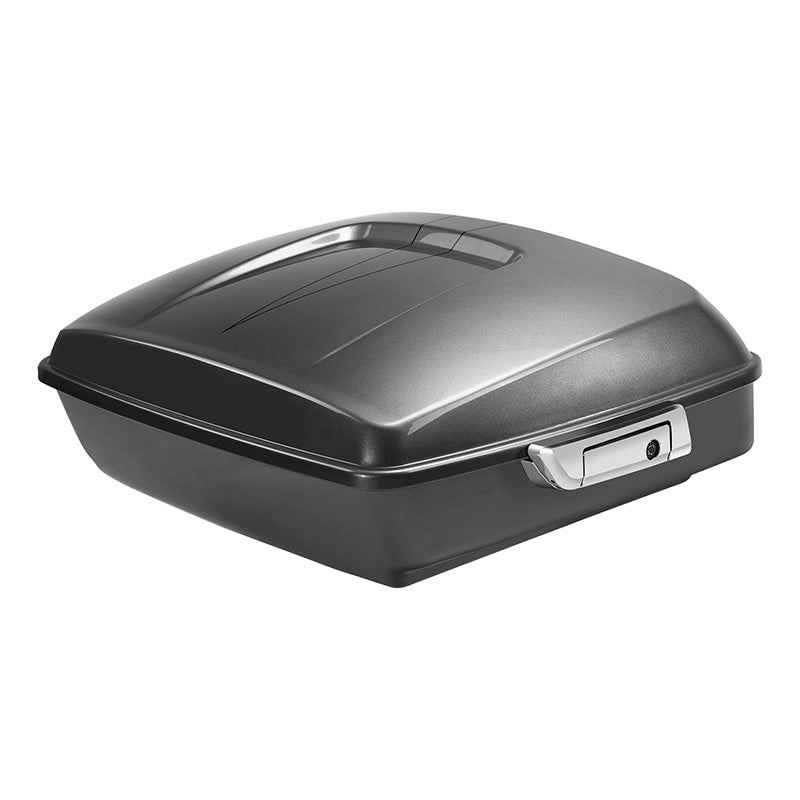 HR3 Charcoal Pearl 10.7" Chopped Style Touring Trunk Luggage For 14-24 Harley Touring
