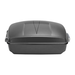 HR3 Charcoal Denim 10.7" Chopped Style Touring Trunk Luggage For 14-24 Harley Touring