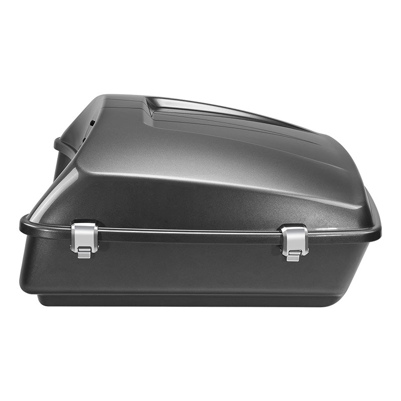 HR3 Charcoal Pearl 10.7" Chopped Style Touring Trunk Luggage For 14-24 Harley Touring