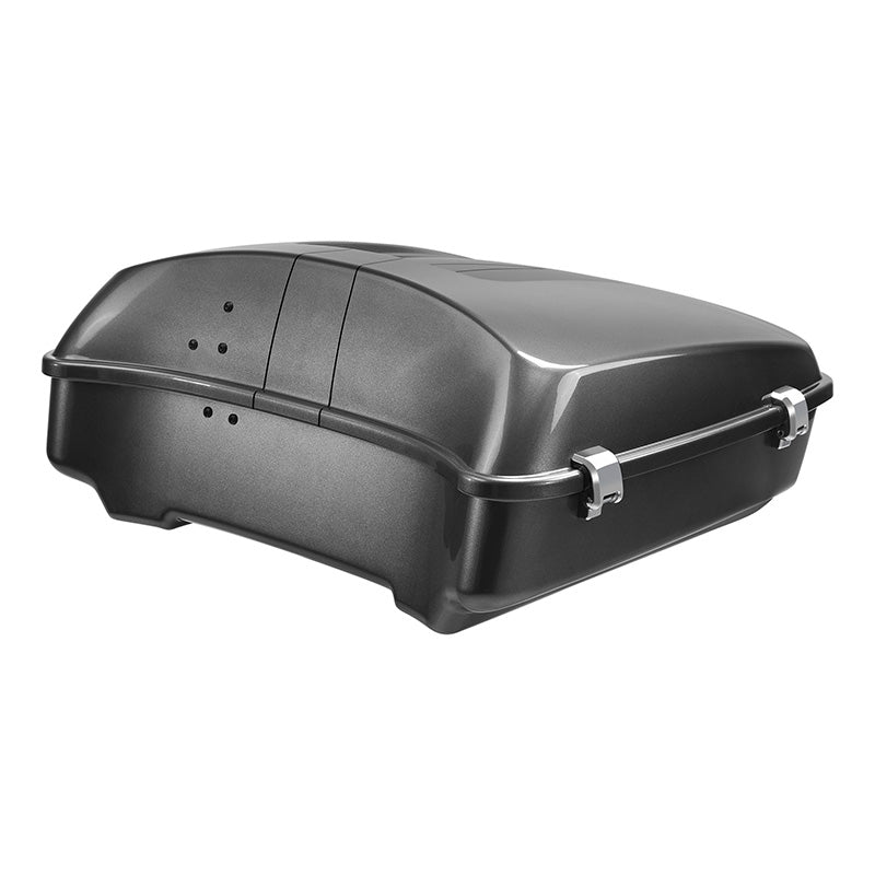 HR3 Charcoal Pearl 10.7" Chopped Style Touring Trunk Luggage For 14-24 Harley Touring