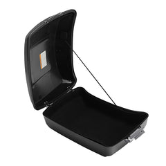 HR3 Charcoal Denim 10.7" Chopped Style Touring Trunk Luggage For 14-24 Harley Touring