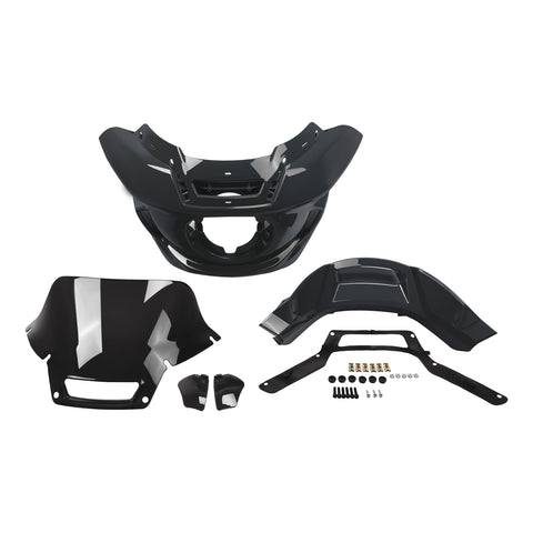 HR3 Low Rider Gunship Gray Headlight Fairing & Black Windshield Fit For Harley Low Rider ST 2022-2024