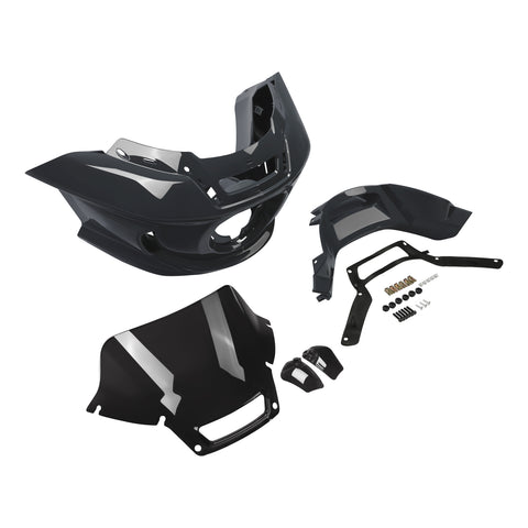 HR3 Low Rider Gunship Gray Headlight Fairing & Black Windshield Fit For Harley Low Rider ST 2022-2024