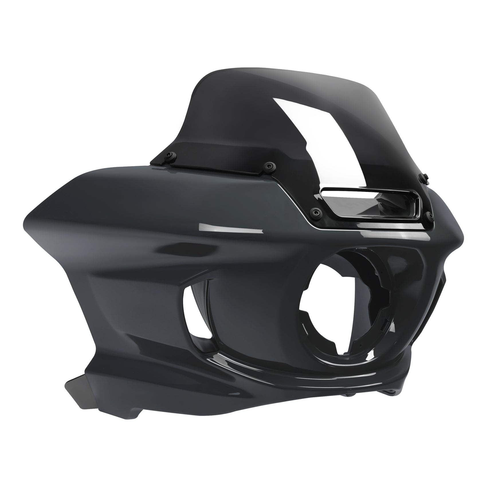 HR3 Low Rider Gunship Gray Headlight Fairing & Black Windshield Fit For Harley Low Rider ST 2022-2024