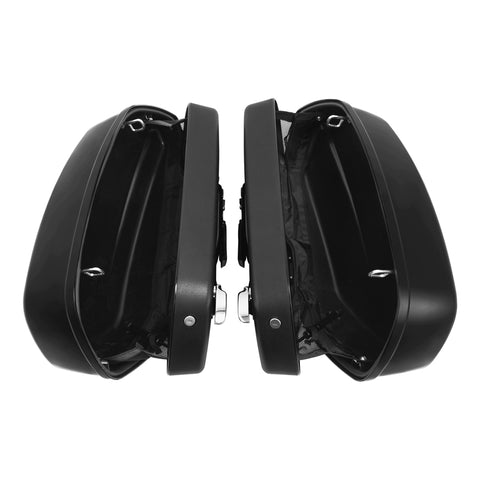 CUSTOM CHROME Vivid Black Hard Saddlebags Fit For Harley Fat Boy Breakout '18-'25