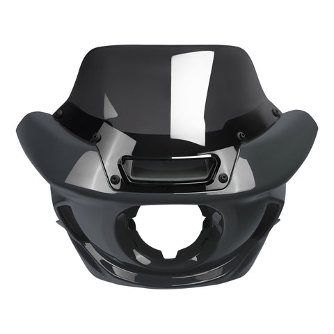 HR3 Low Rider Gunship Gray Headlight Fairing & Black Windshield Fit For Harley Low Rider ST 2022-2024