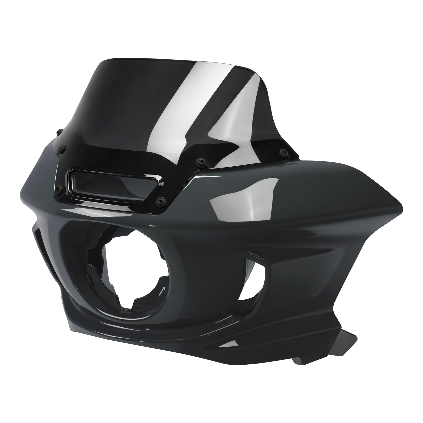 HR3 Low Rider Gunship Gray Headlight Fairing & Black Windshield Fit For Harley Low Rider ST 2022-2024