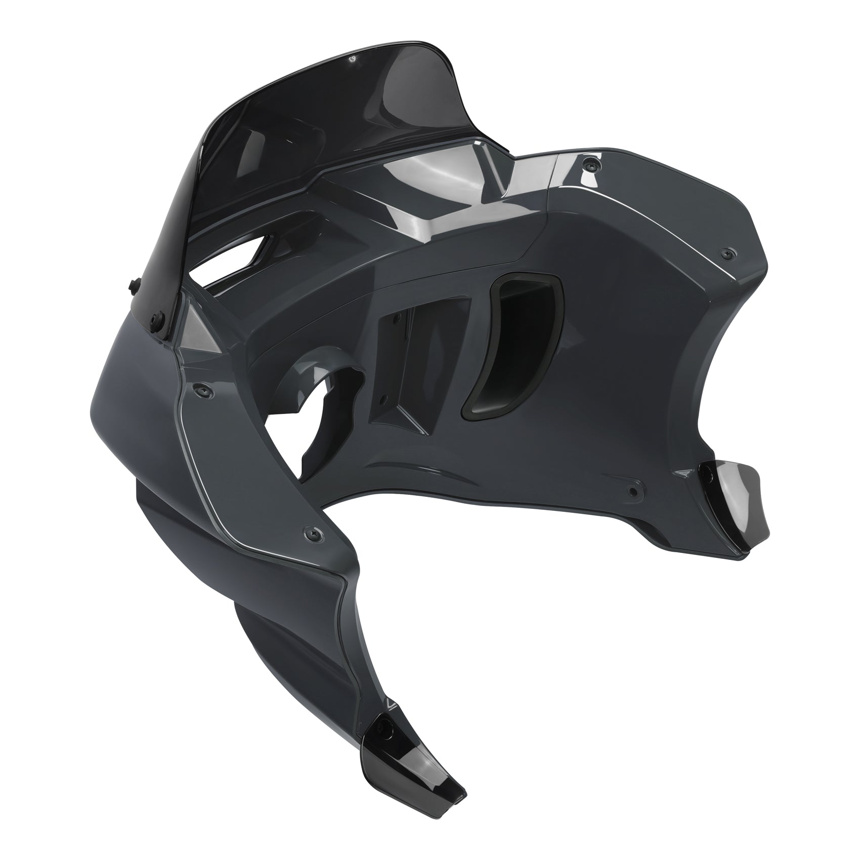 HR3 Low Rider Gunship Gray Headlight Fairing & Black Windshield Fit For Harley Low Rider ST 2022-2024