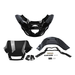 HR3 Low Rider Gunship Gray Fire Pattern Headlight Fairing & Black Windshield Fit For Harley Low Rider ST 2022-2023 2023 22