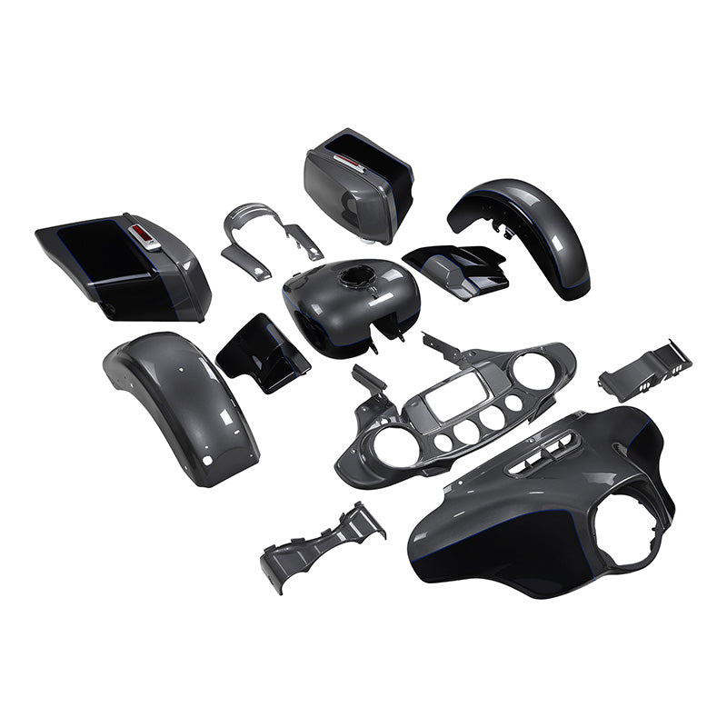 HR3 Gauntlet Gray Metallic / Vivid Black For Harley STREET GLIDE SPECIAL (FLHXS ) Fairing Kit 2014-2023