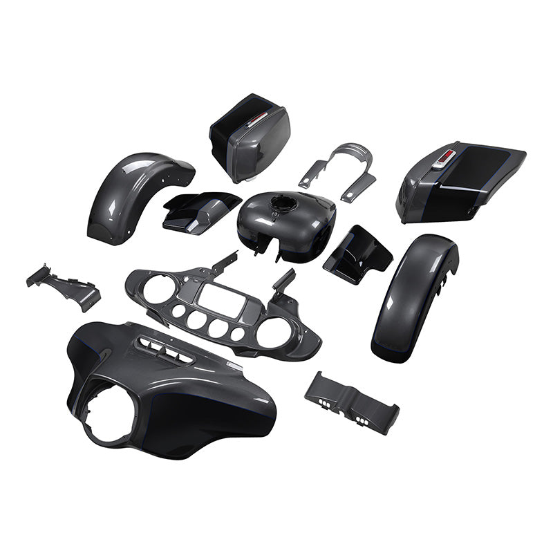 HR3 Gauntlet Gray Metallic / Vivid Black For Harley STREET GLIDE SPECIAL (FLHXS ) Fairing Kit 2014-2023
