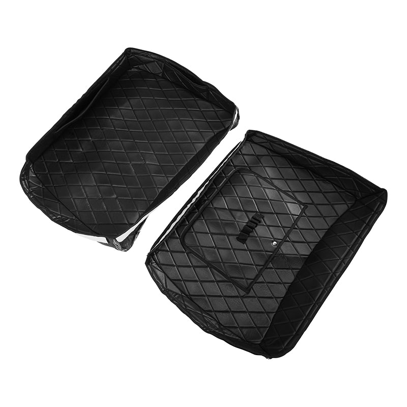 C.C. RIDER Chopped Pack Trunk Carpet Liner Black Orange Fit For Harley Touring Electra Road Glide 2014-2023