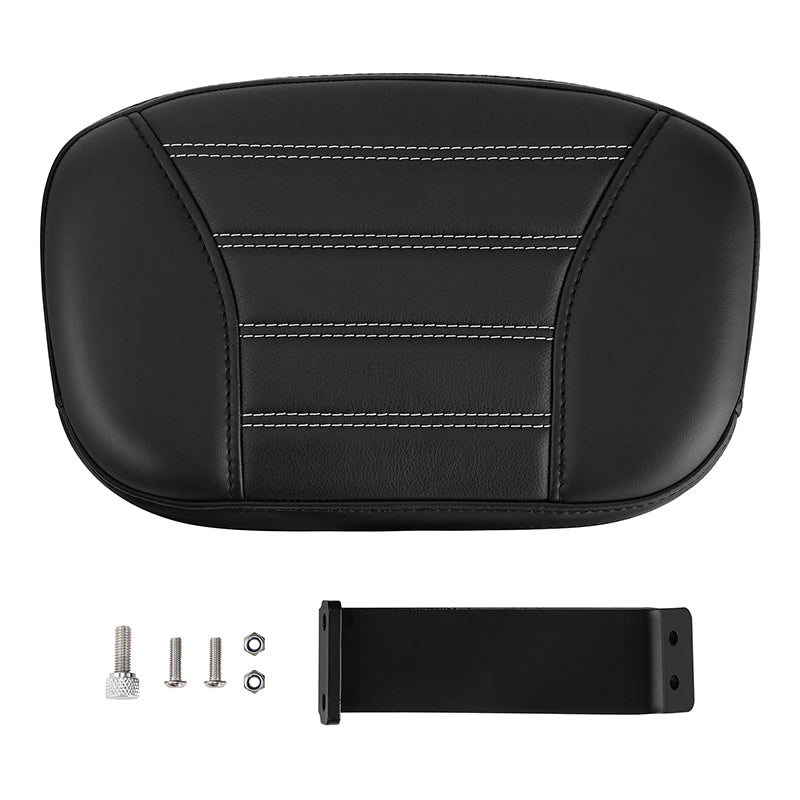 C.C. RIDER Rider Backrest Driver Backrest Pad White Stitching For BMW R18B R18Transcontinental,2020-2024