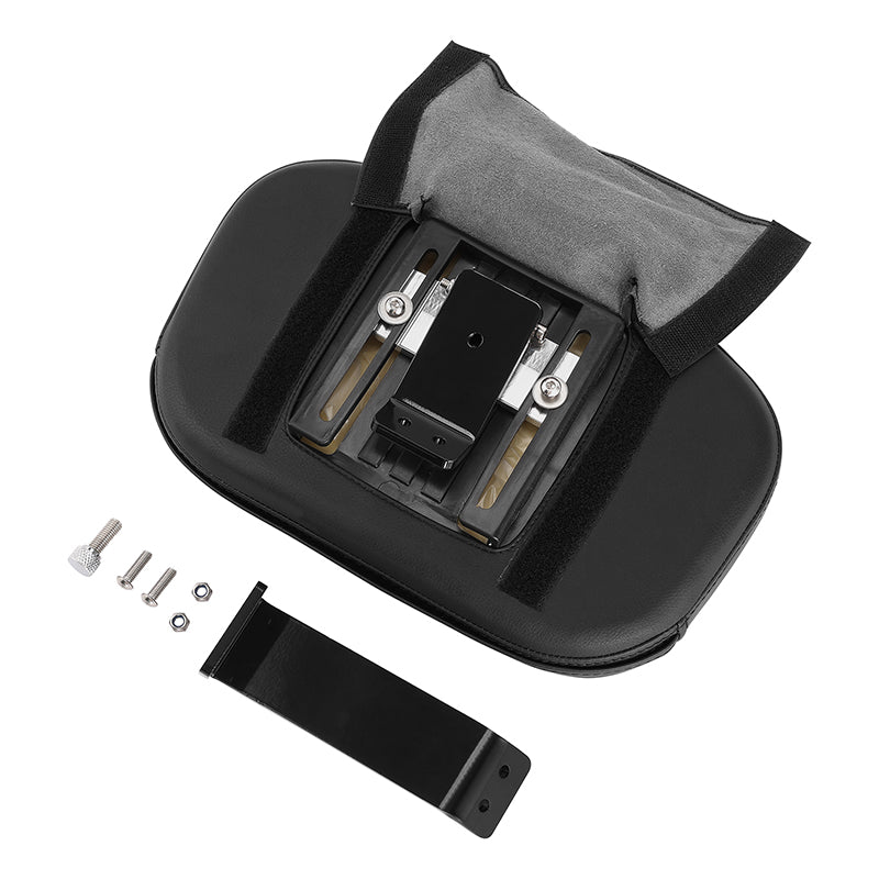 C.C. RIDER Rider Backrest Driver Backrest Pad White Stitching For BMW R18B R18Transcontinental,2020-2024