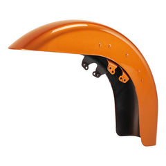 HR3 Amber Whiskey Motorcycle 18" Wide Tire Front Mudguard Fender For Harley Touring Models 2014-2023