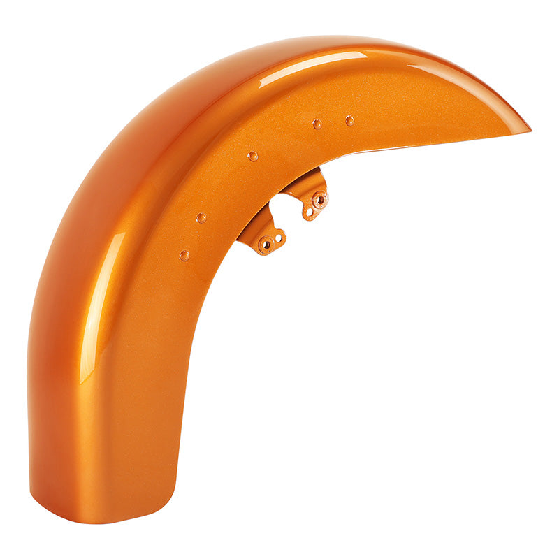 HR3 Amber Whiskey Motorcycle 18" Wide Tire Front Mudguard Fender For Harley Touring Models 2014-2023