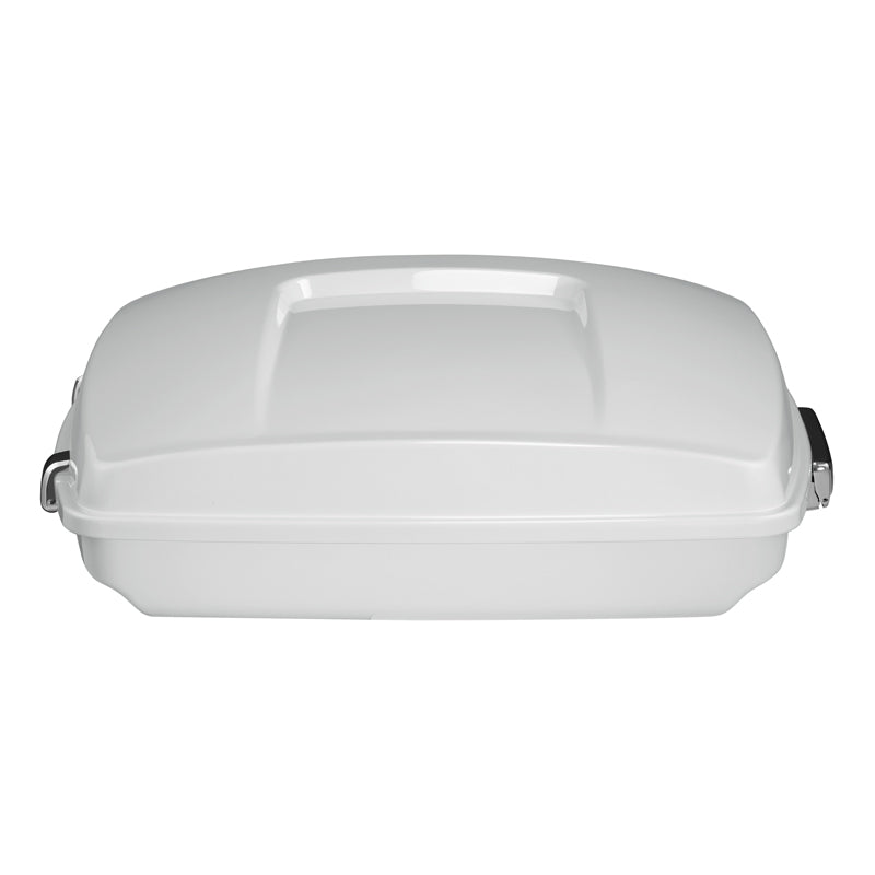 HR3 Stone Washed White Pearl 5.5" Razor Style Touring Trunk Luggage For 14-24 Touring