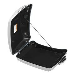 HR3 Stone Washed White Pearl 5.5" Razor Style Touring Trunk Luggage For 14-24 Touring