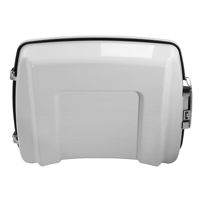 HR3 Stone Washed White Pearl 5.5" Razor Style Touring Trunk Luggage For 14-24 Touring