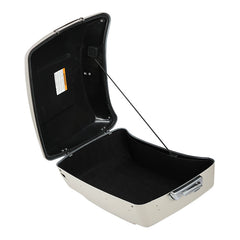 HR3 Bonneville salt denim King Size Touring Trunk Luggage with Speaker Cut Outs For 14-24 Harley Touring