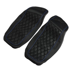 C.C. RIDER Saddlebag Lid Covers Lattice Stitching For Harley Touring Street Road Glide 2014-2023