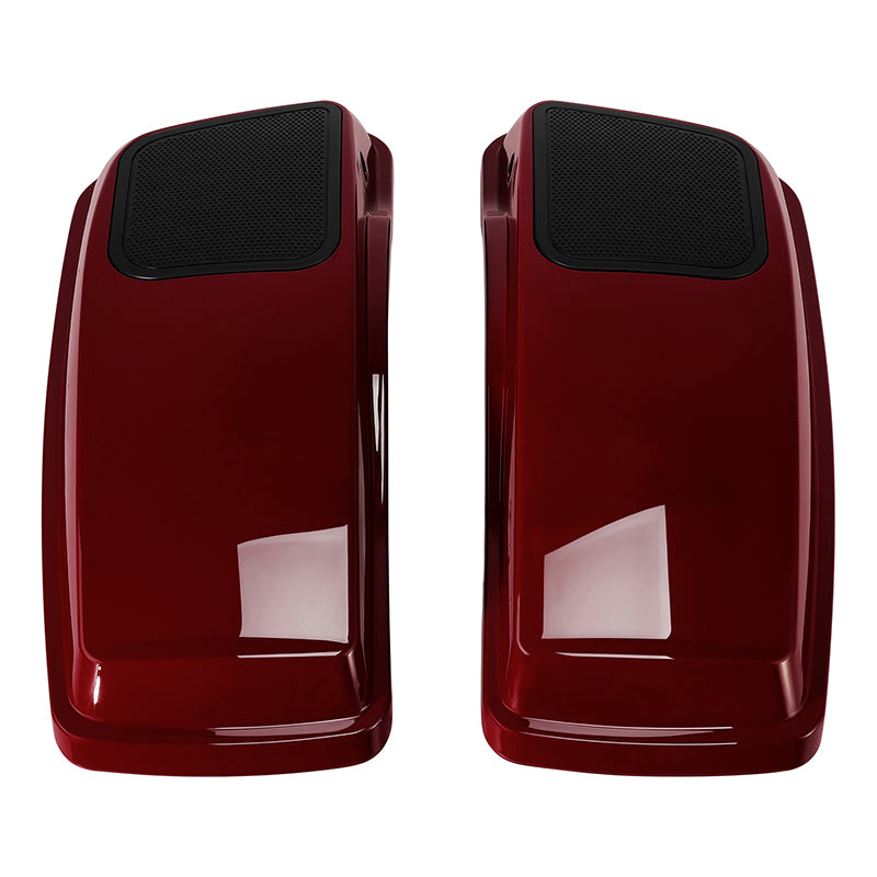 HR3 Billiard Red 6 X 9" Saddlebags Lid Speaker Cutouts W/ Grill For Harley Touring Models 2014-2023