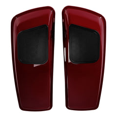HR3 Billiard Red 6 X 9" Saddlebags Lid Speaker Cutouts W/ Grill For Harley Touring Models 2014-2023