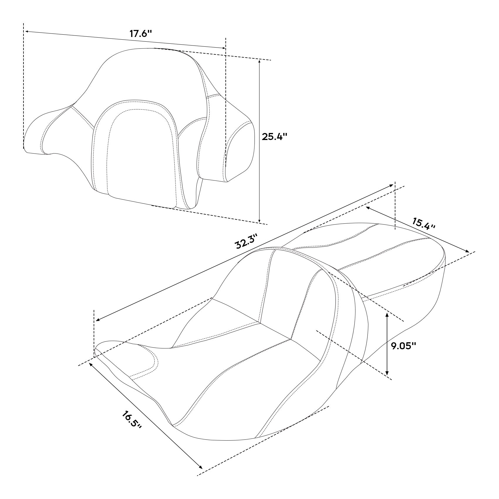 C.C. RIDER King Passenger Backrest King Touring Pack Trunk Backrest For Touring Road Glide Electra Glide Street Glide Road King, 2014-2025