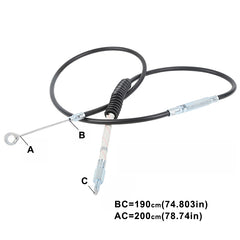 Custom Chrome 190CM Black Vinyl 74.8" Clutch Cable Fit For Harley Road King FLHR 2008-2020 NEW