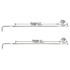 Custom Chrome 160cm Stainless Throttle Cable Wire Set Fit For Harley Touring FLST FXST 1996-10