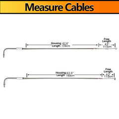 Custom Chrome 160cm Stainless Throttle Cable Wire Set Fit For Harley Touring FLST FXST 1996-10