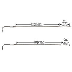 Custom Chrome 169cm Throttle Cable Stainless Fits For Harley Dyna Softail 96-07 FXD FLST 96-10