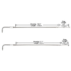 Custom Chrome 180cm Stainless Braided Throttle Cable Fit For Harley Sportster XL883 1200 02-14