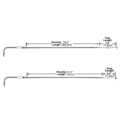 Custom Chrome 190cm Stainless Braided Throttle Cable Fit For Harley Sportster XL883 1200 02-14