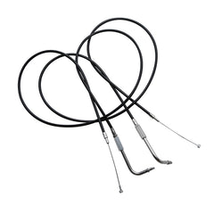 Custom Chrome 130cm Black Vinyl Throttle & Idle Cable Fit For Harley Sportster XL883/200 02-14