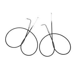 Custom Chrome 140cm Black Vinyl Throttle+Idle Cables Fit For Harley Sportster XL883 1200 02-14