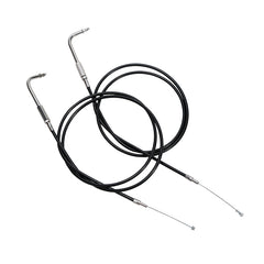 Custom Chrome 140cm Black Vinyl Throttle+Idle Cables Fit For Harley Sportster XL883 1200 02-14