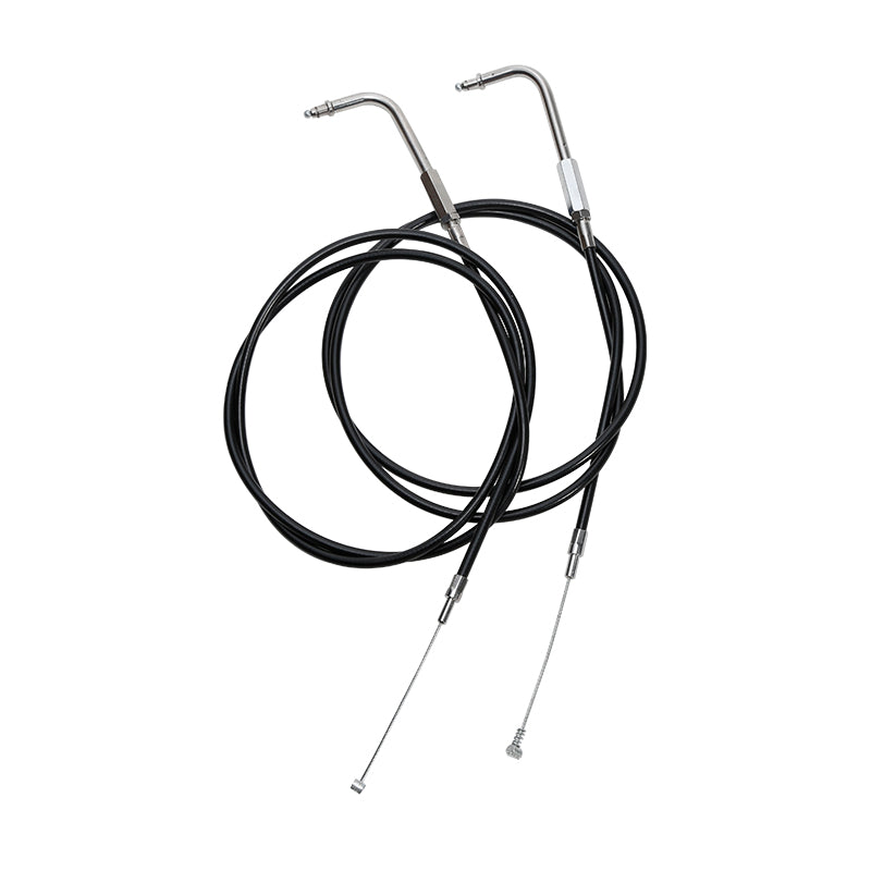 Custom Chrome 140cm Black Vinyl Throttle+Idle Cables Fit For Harley Sportster XL883 1200 02-14