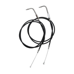 Custom Chrome 140cm Black Vinyl Throttle+Idle Cables Fit For Harley Sportster XL883 1200 02-14