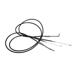 Custom Chrome 140cm Black Vinyl Throttle+Idle Cables Fit For Harley Sportster XL883 1200 02-14