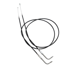 Custom Chrome 140cm Black Vinyl Throttle+Idle Cables Fit For Harley Sportster XL883 1200 02-14