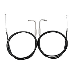 Custom Chrome 150cm Black Vinyl Throttle+Idle Cables Fit For Harley Sportster XL883 1200 02-14