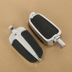 Santee Highway Male Mount T Series Rubber Footpegs Footrest Gloss Black Chrome Fit For Harley All Models