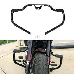 Custom Chrome Engine Guard W/Footrests Highway Bar Chrome, Matte BlackFit For Harley Softail 18-UP