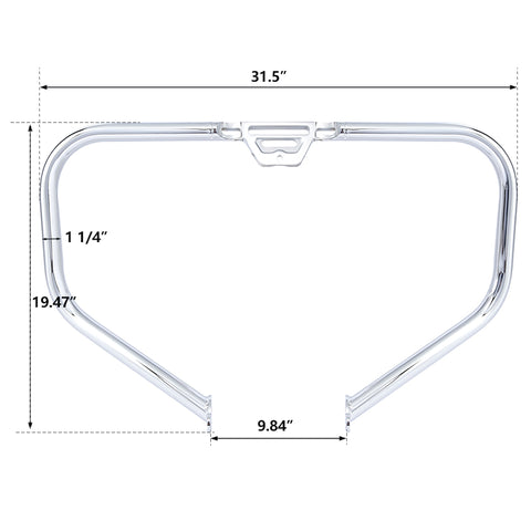 Custom Chrome 1-1/4" Chrome Engine Guard Crash Highway Bar Chrome Fits For Harley Softail 2018-later