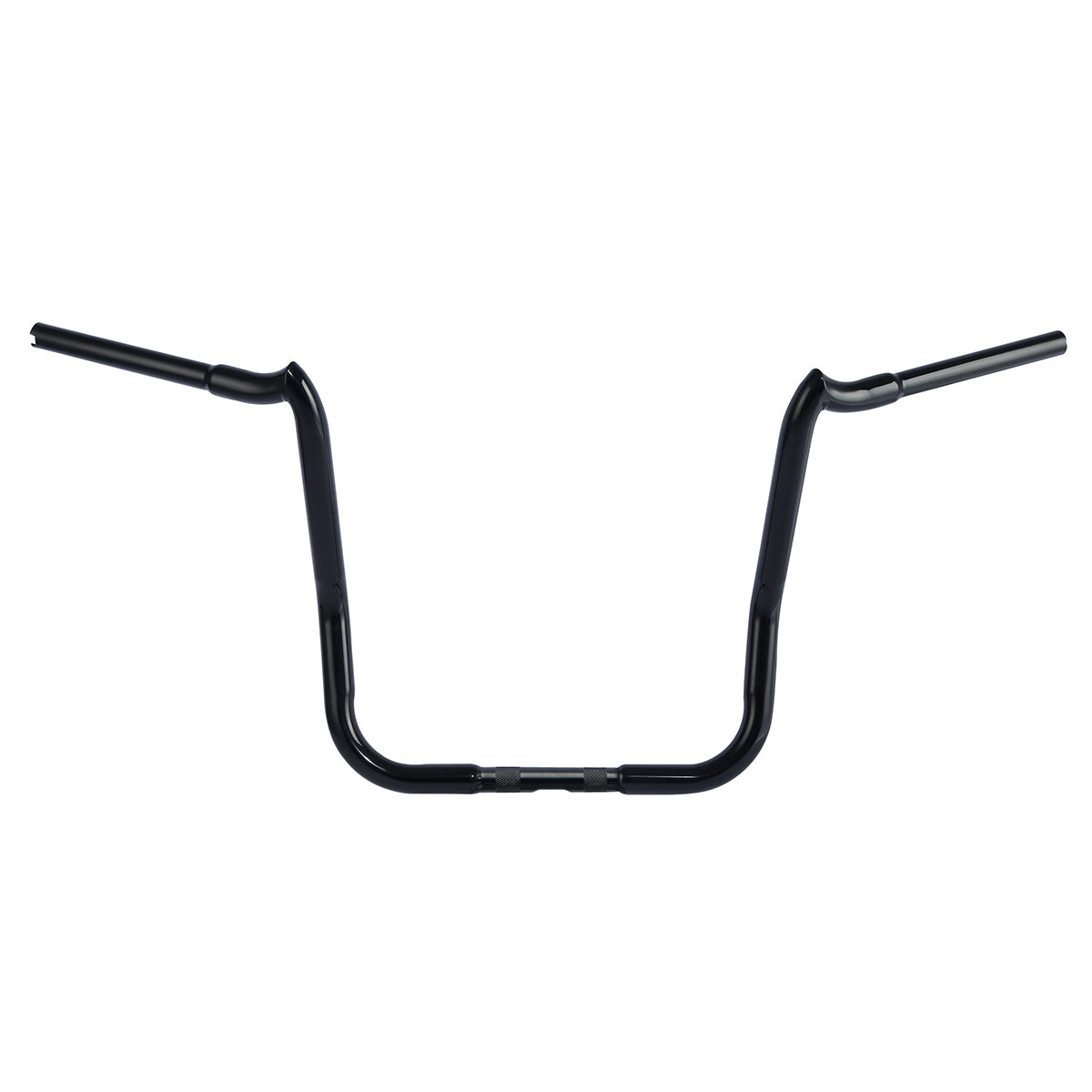 Santee 1-1/4" Fat 16" Rise Crooked Handlebar Gloss Black Chrome Fit For Harley Electra Road FL