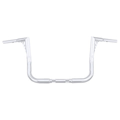 Santee 1-1/2" Fat 12" Rise Handlebar Gloss Black Chrome Fit For Harley Street Electra Glide FL
