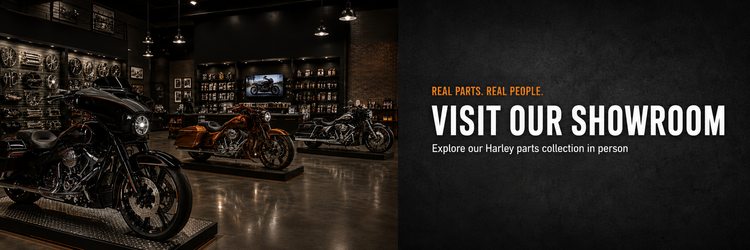Real Parts Real People Visit Our Showroom - Explore Custom Chrome Harley Parts Collection in Person