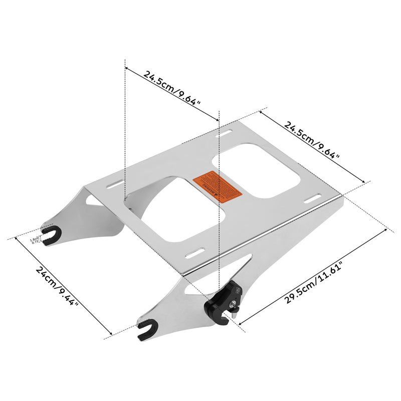 Detachable Tour Pack Mount Rack+Docking Hardware Kit Fit For Harley Touring 14+