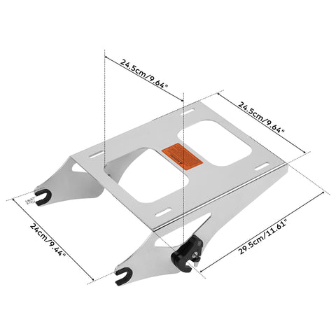 Detachable Tour Pack Mount Rack+Docking Hardware Kit Fit For Harley Touring 14+